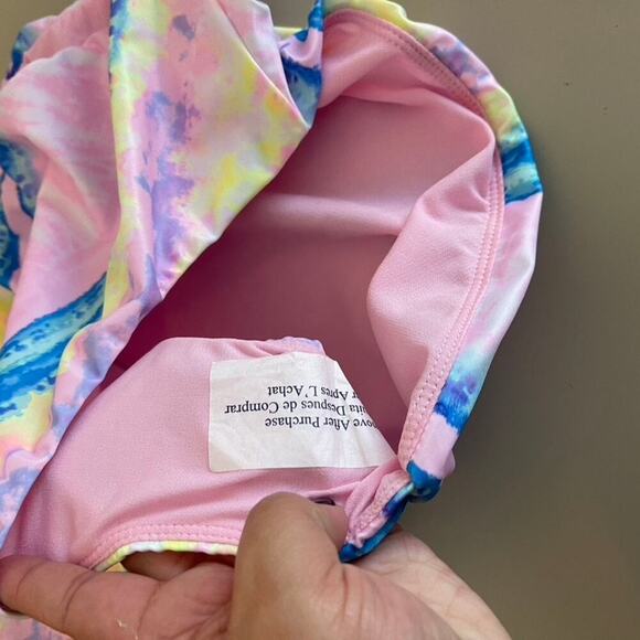NWT Island Soul Pink Tye Dye Pull On Medium Coverage Bikini Bottoms Sz 3X - Picture 2 of 4